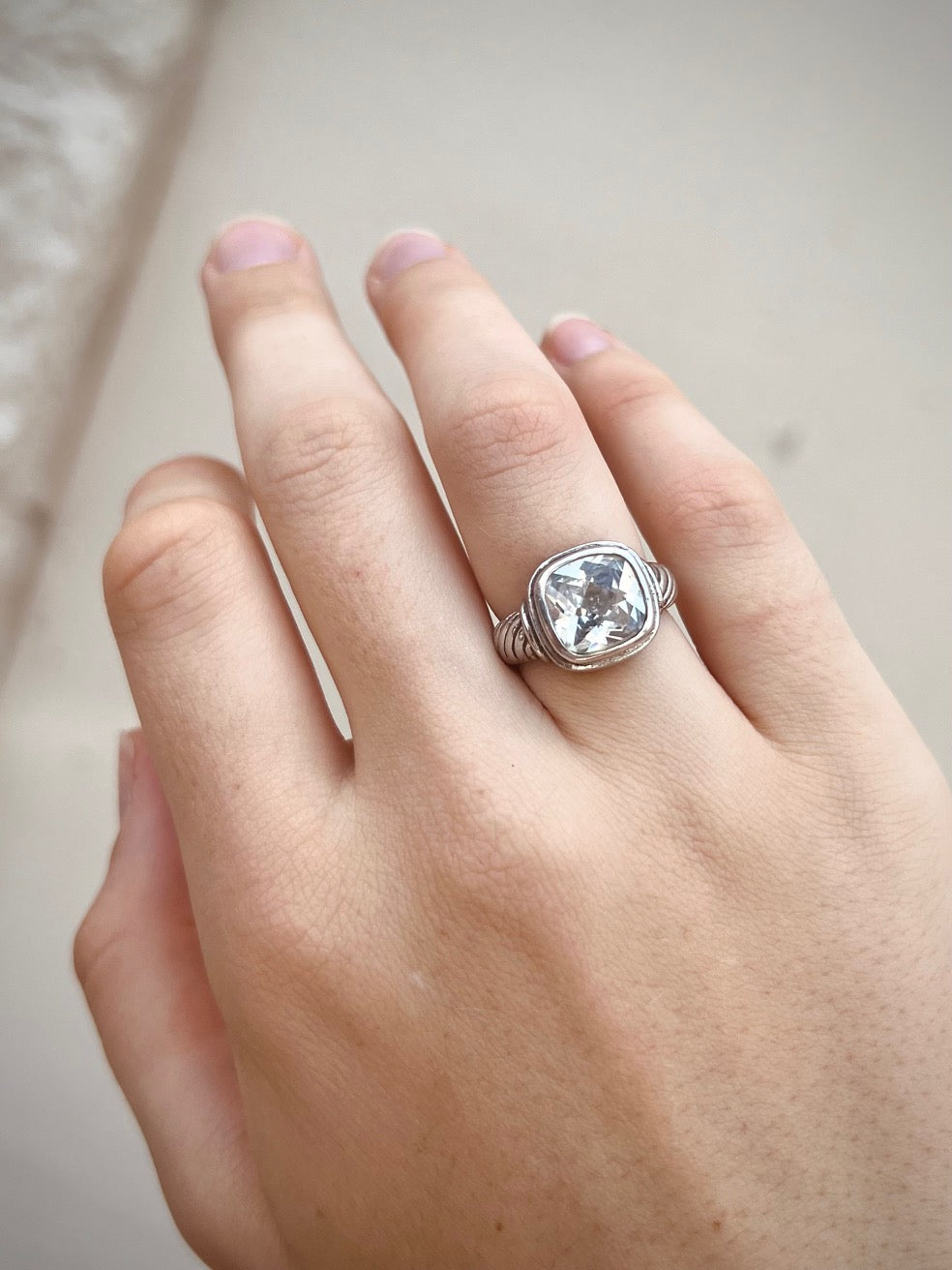 Vintage Quartz Crystal Ring