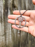 "Open to You and New" 1907 Penny, Vintage Key and Upcycled Ring Necklace