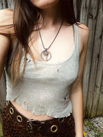 "Open to You and New" 1907 Penny, Vintage Key and Upcycled Ring Necklace