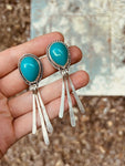"Spirits in the Sky" Turquoise in Sterling Silver Made From Scratch Earrings