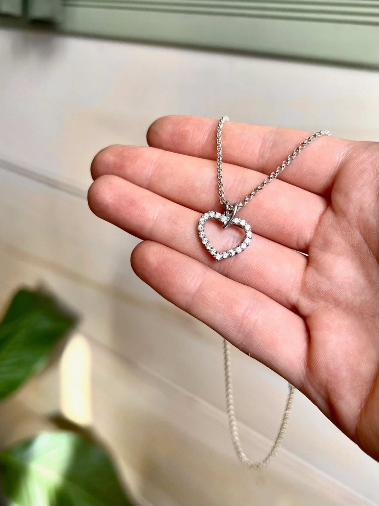Vintage Silver Heart Necklace