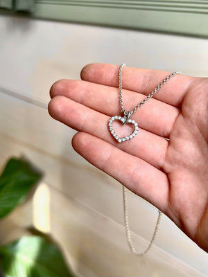 Vintage Silver Heart Necklace