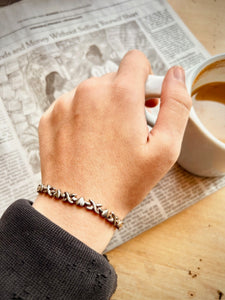 Vintage Italian Silver Hearts Bracelet