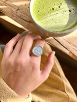 "To Begin Again" 1949 World Coin Articulated Ring