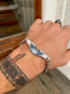 "Taking Flight" 1940s Aviator Badge Bracelet