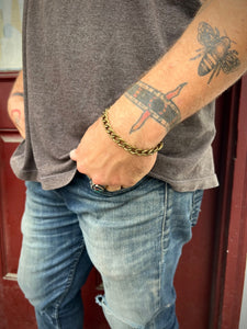 "Headed South" Solid Brass Chain Bracelet