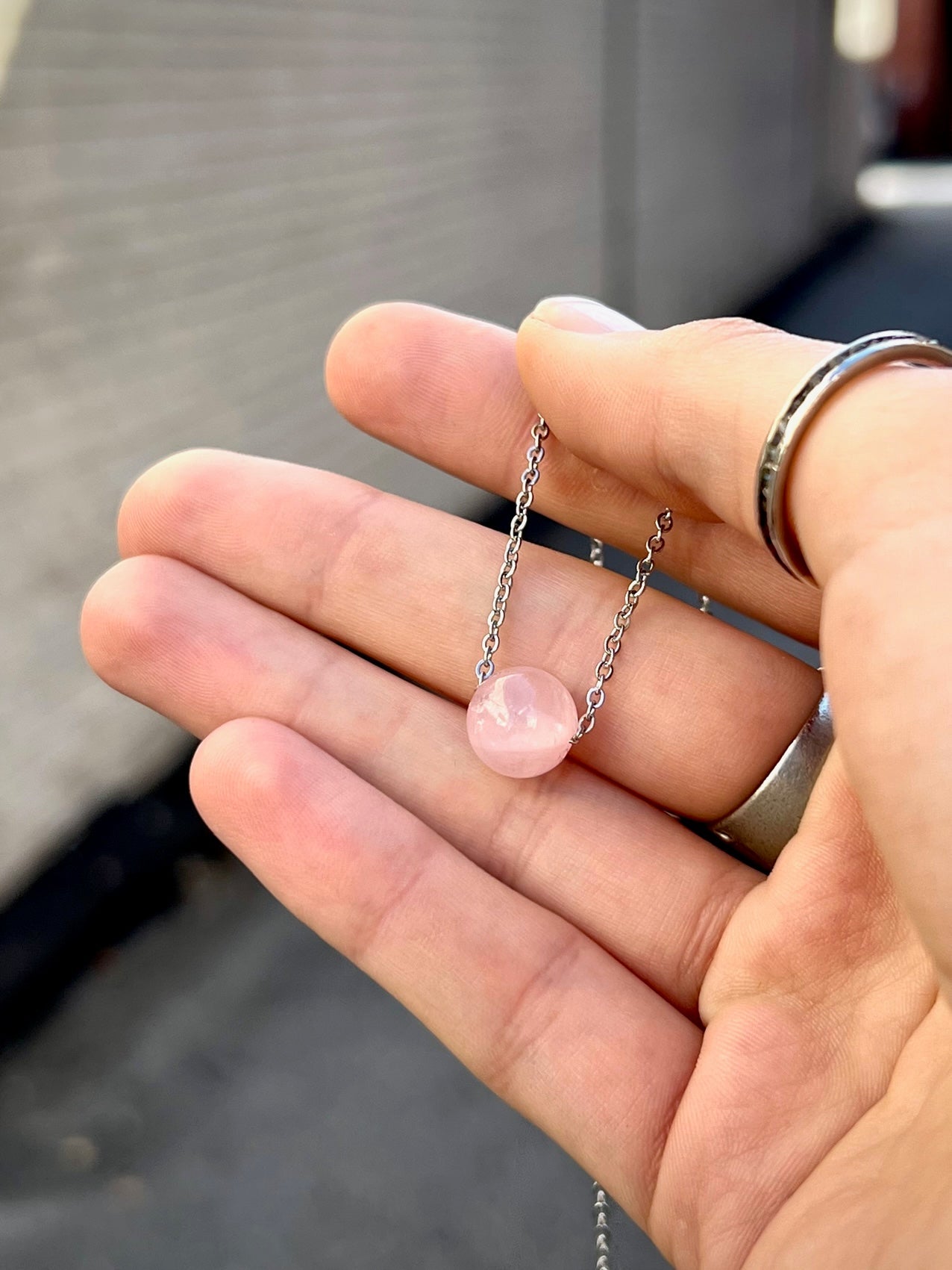 "An Ounce of Love" Rose Quartz Necklace